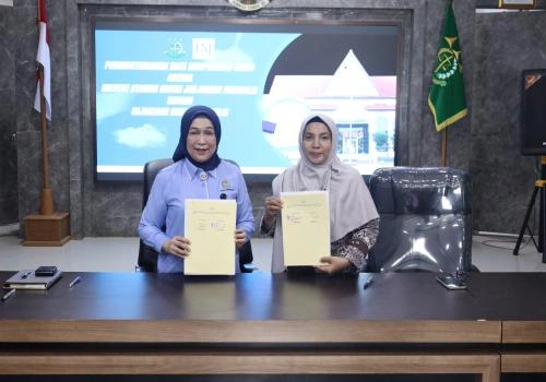 Penandatanganan perjanjian kerjasama antara ISNJ Bengkalis dengan Kejaksaan Negeri Bengkalis